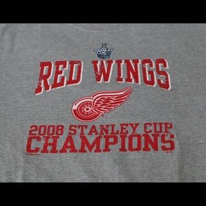 NWOT Detroit Red Wings Stanley Cup 2008 Champions Short Sleeve T-shirt